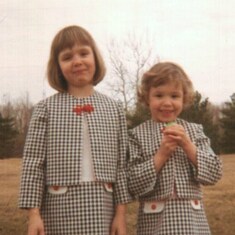 1967 Easter with our matching outfits.