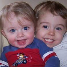 My moms brother Lyle's little grandsons.   She loved this little boys...