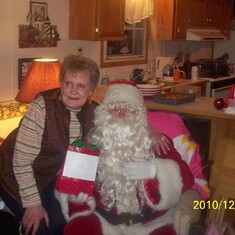 Grandma with Sanata.  Our last Christmas with her. 2010