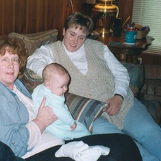 1999; Grammy with 1st grandon Zachary and Daughter-in-Law Michele