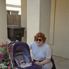1999; Grammy taking baby Zachary on a walk