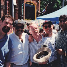 Toronto Pride with Jeff Ferst, Mohamed Tom Riley and Paul (Year ? - when we were young!)