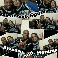 Brandon and Mama Spurs Selfie.......