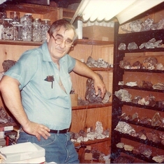 1982 Dad with his Minerals