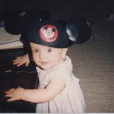 1987 Kassie Barrett in Mickey Mouse Ears