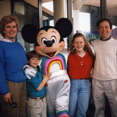 1992 Spring Disneyland, Terence, Kate, Allegra and Brandon