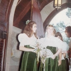 Kate as member of bridal party of Pat Yankitis, September 6, 1969