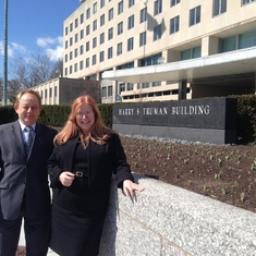 Terence and Kate - trip to US State Department for American Bar Association during Staff Retreat