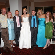Barbara, Terry, Kate, Terry, Megan, Brandon, Christine, Allegra and Robyn at Nick and Megan Tackmann's July 2010 wedding.