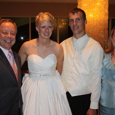 Terry, Megan, Nick and Kate at Nick and Megan Tackmann's July 2010 wedding.
