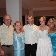 Terry Dwyer, Kate, Nick, Megan and Christine at Nick and Megan Tackmann's July 2010 wedding.