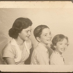 Katherine age ~14 with brother Dan and sister Gretchen