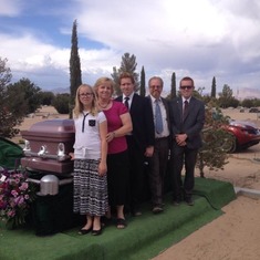 Kathy Harmon's funeral 2016 with Emily, Deanna, Daryl, Russ and Wesley