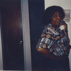 Kathi - on the phone at Steve and Belinda's