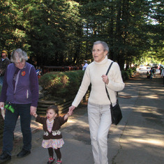 Grandma Kathie with Molly at Tilden Park