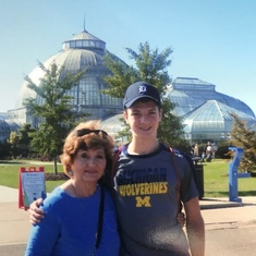 Great Grandma Kathy and Steven Lossing at Belle Isle. She loved sharing the history of Detroit and s