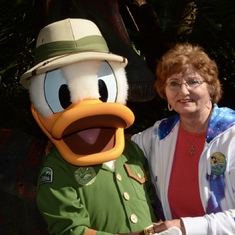 Kathy Laughing with Donald Duck