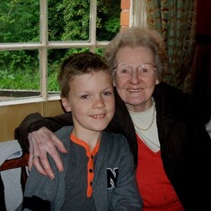 My Mum with her Grandson Taylor...who she used to call 'her boy' and who she adored.  She spent so much time with Taylor as a child always there for him spoiling him rotten.x