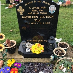 Lisa and Marie been to your grave today.  There are flowers and a potted plant from us all.