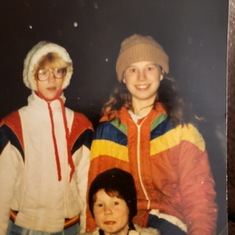 Ice skating at the Tuller house with Carol and Dan Jr.