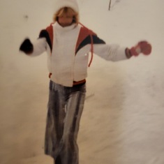 Kathleen's Aunt Wanda had a small ice skating rink she made at her home.