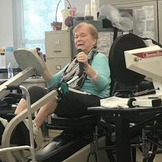 She didn’t care about the food or bingo at Rehab — she was always focused on PT! 