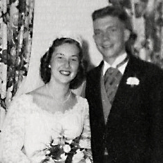 Kathie and Jack's Wedding in 1955