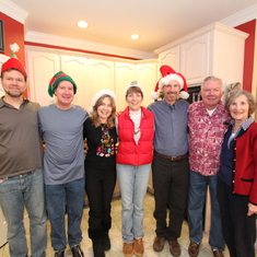 With all 5 kids! Chuck, Mark, Chrissie, Margee, Jon, Dad, and Mom at Christmas in 2011