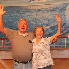 Kathie and Jack the night before they left on a European cruise to celebrate their 58th wedding anniversary in October of 2013