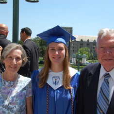 Kathie and Jack with granddaughter, Allison, at her graduation from O'Connell High School in 2012