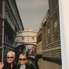 Jan and Kathy at the Bridge of Sighs