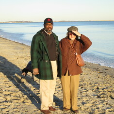 Kathryn and Oscar at Revere Beach, MA