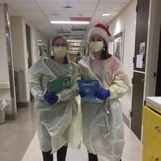 Kathryn and I were part of a team from the library that read to kids at Sacred Heart Hospital. 