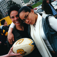 Kathy with Cal Women's Rugby