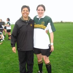 Got to play as a guest forward with University of San Francisco in 2009. Kathy had such a big heart