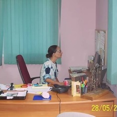 Kathy in her office - 2008
