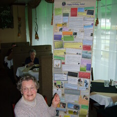 With her 90th birthday scroll