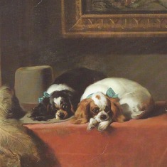 Painting of Cavaliers by Sir Edwin Henry Landseer, owned by the Tate Gallery in London.  Sent to Katie as a Christmas card by a friend.