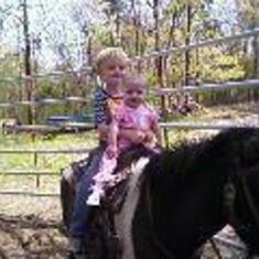 Bubba Kevin & Baby Katie riding a pony