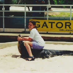 That's a live alligator!  Gatorland, in Florida