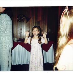 silly Kathleen @ wedding reception 8/10/96