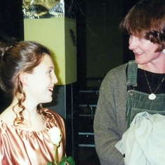 After performing A Midsummer Nights Dream in 5th grade.  With Jill Brewer