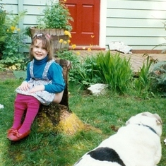When they cut down our favorite tree, the stump was hollow and we used it as our outdoor potty...