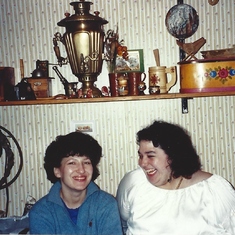 Katya with friend in Russia, ~2000