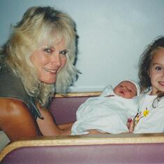 Grammy, Megan and Madison.  At the hospital in Grapvine Tx. when Madison was born.