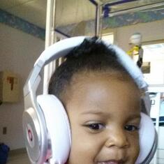 Jamming with my Daddy's beats