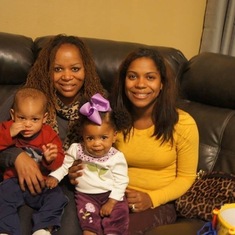 Christmas Picture, with my Granny, Mama, and Cousin AJ