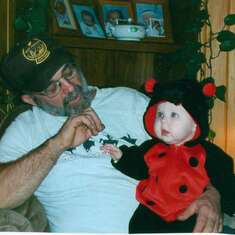 Kaylee\'s first Halloween. Precious memories. Now Kaylee sits on the right knee of Jesus. We love you