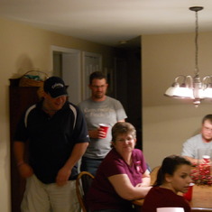 Jordan's birthday party. Kaylee Grace's daddy, Kaylee's uncle Bub, her Maw Maw and friends. Kaylee Grace loved birthday parties and I know she was watching over her loved ones.
