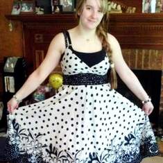 Kayley in one of her favorite dresses.